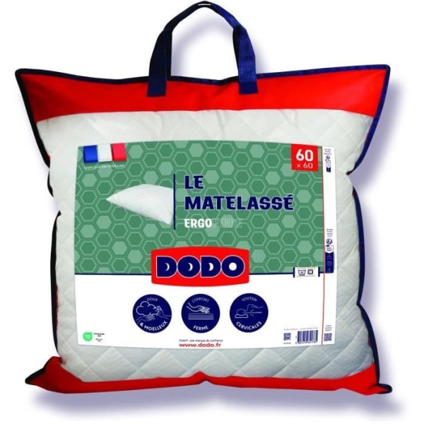 Le Matelassé DODO Kudde - 60x60 cm - Fast stöd - Avtagbart överdrag