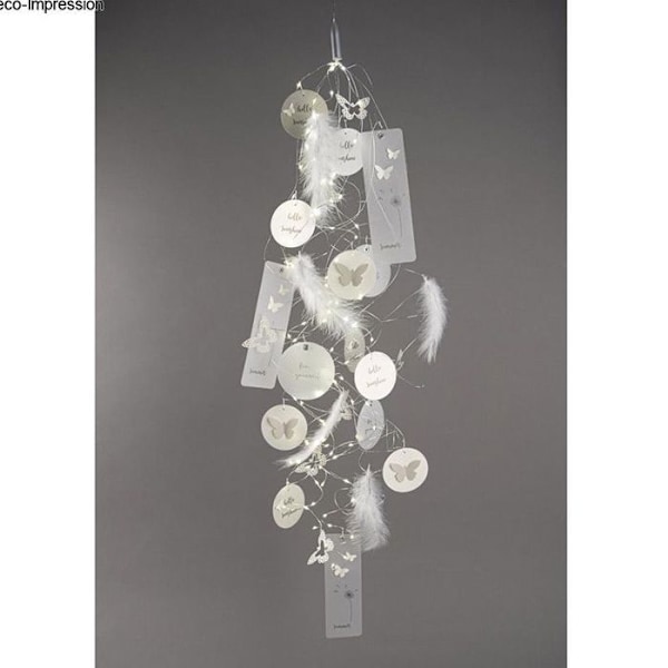 Micro-LED ljus girlander - RAYHER - 4 trådar - 6/18 h timer - Varm vit Vit varm