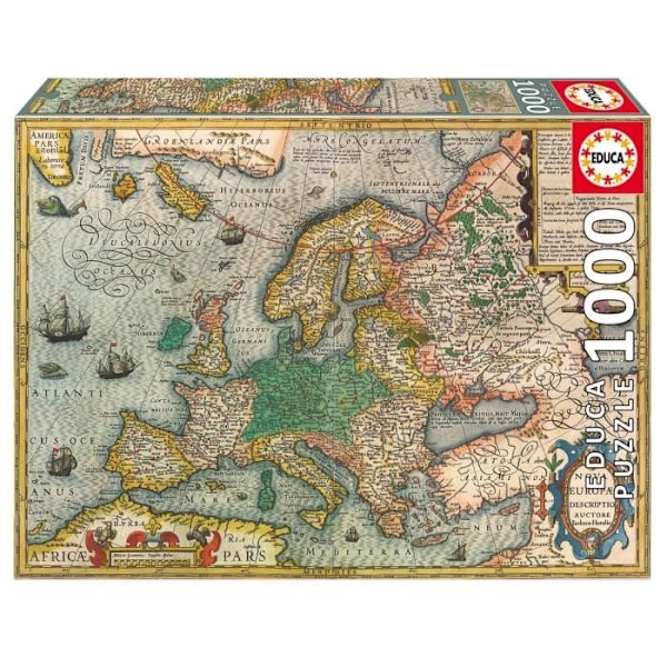 Euroopan palapelikartta - 1000 kpl - Educa-brändi - Matka- ja karttateema