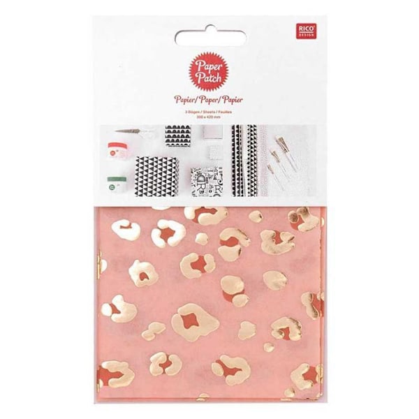 Gyllene leo rött lapppapper 30 x 42 cm Röd