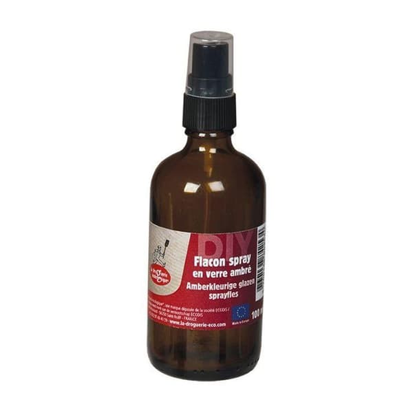 2 pulloa tummasta lasista suihkeita 100 ml