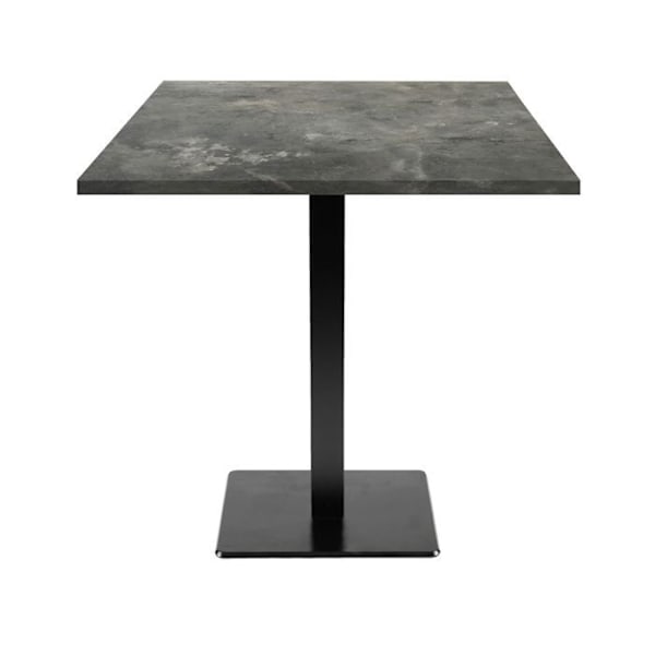 Bord 70 x 70 cm - Milan metallisk sten modell Grå