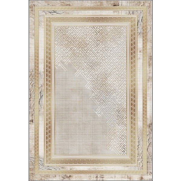 Tæppe - NAJAT - Guld - 200x300 cm - Skridsikkert - Maskinvaskbart - Moderne Beige