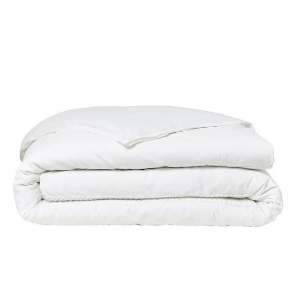 IDAG Prestige bäddset - 240 x 260 cm - 2 personer - 100% Percale macramé finish - Krita Vit