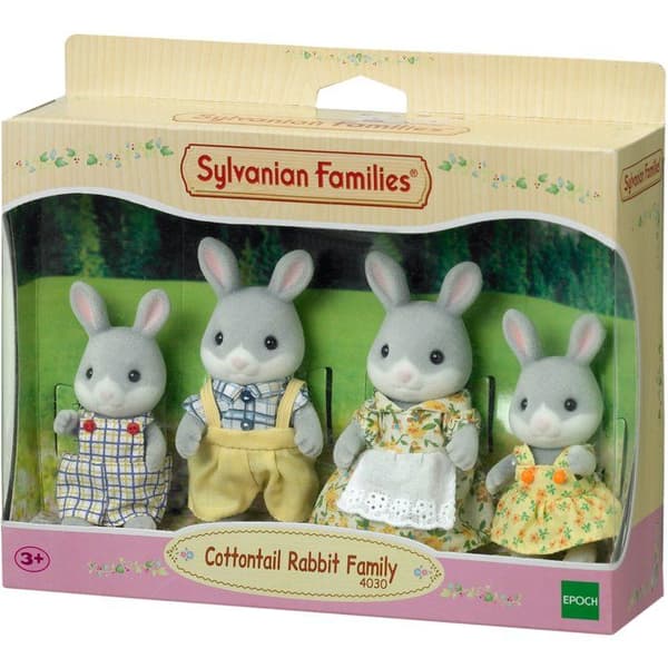 Harmaa Jänisperhe - Sylvanian Families - 4030 Grön