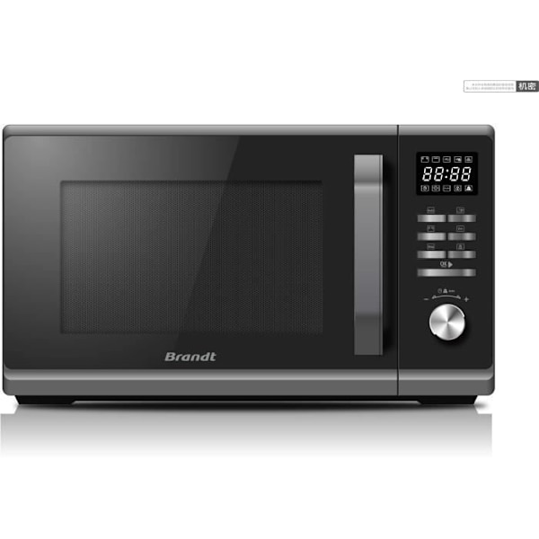 BRANDT SE2300S yksitoiminen mikroaaltouuni - 23L - 800 wattia - hopea Silvergrå och svart