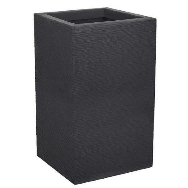 EDA Graphit Up Square High Flower Box - 36 L - 29,5 x 29,5 cm x 49,5 cm - Antracitgrå Kolgrå
