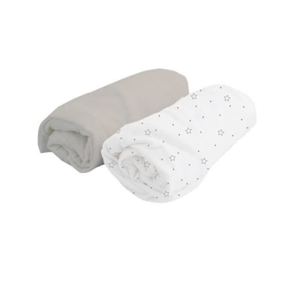 DOUX Nest-pakke med 2 lag Cover White Pea / Pearl 70x140 cm vit och pärla