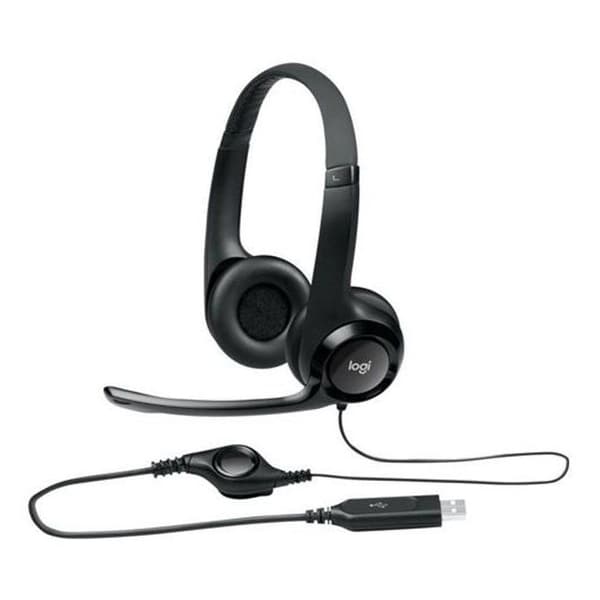Hovedtelefoner - Kablet - Logitech - H390 - USB - Støjreducerende - Sort