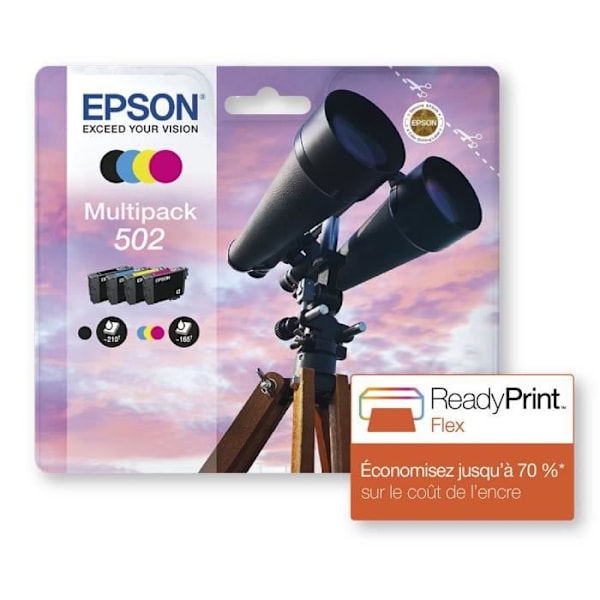 EPSON Multipack 502 - Kikkert - Sort, Cyan, Magenta, Gul (C13T02V64020)