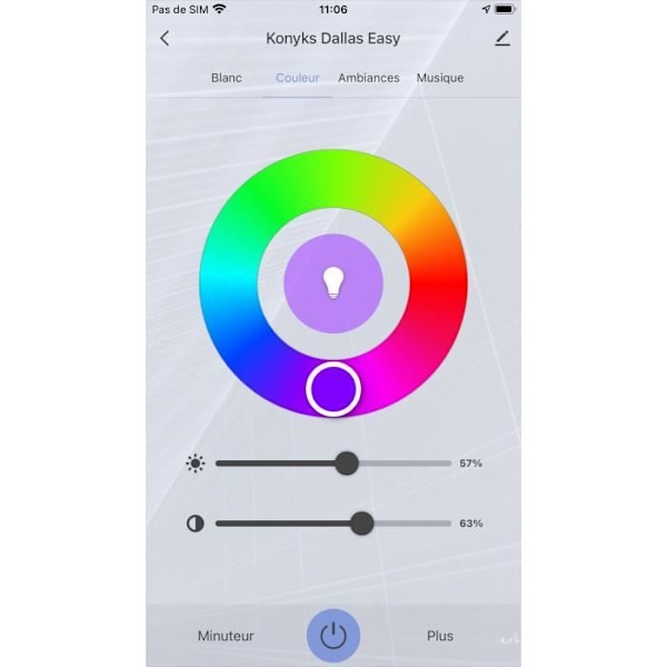 Wi-Fi + BT tilsluttet LED strip, RGB + Hvide farver justerbar, længde 3m - Konyks Dallas Easy