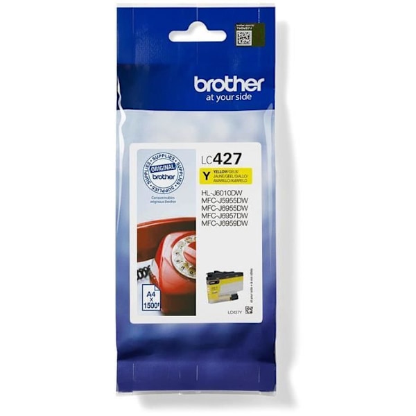 Mustepatruuna LC427Y - BROTHER - Keltainen - 1500 sivua - Brother MFC-J6955DW, MFC-J6957DW, MFC-J5955DW ja HL-J6010DW