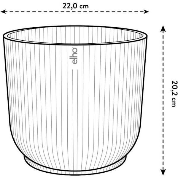 VIBES Rund Blomkruka - Plast - Ø22 - Puderrosa Puderrosa