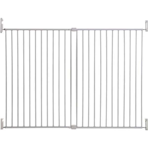 Dreambaby Broadway Gro-Gate ekstra bred og ekstra stor sikkerhedsport (passer til 76 - 134 cm), hvid Vit