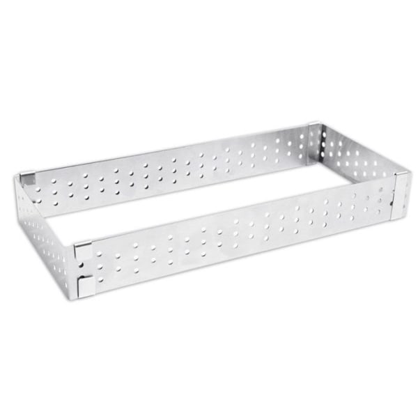 Rektangulær udtrækbar rustfri ståltærteramme 22/42 cm Grå