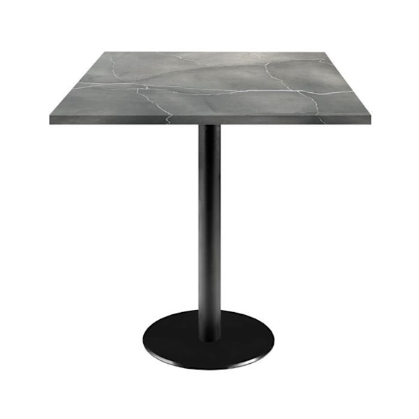 Bord 70 x 70 cm - marmorerad blåmåne Rom modell Grå