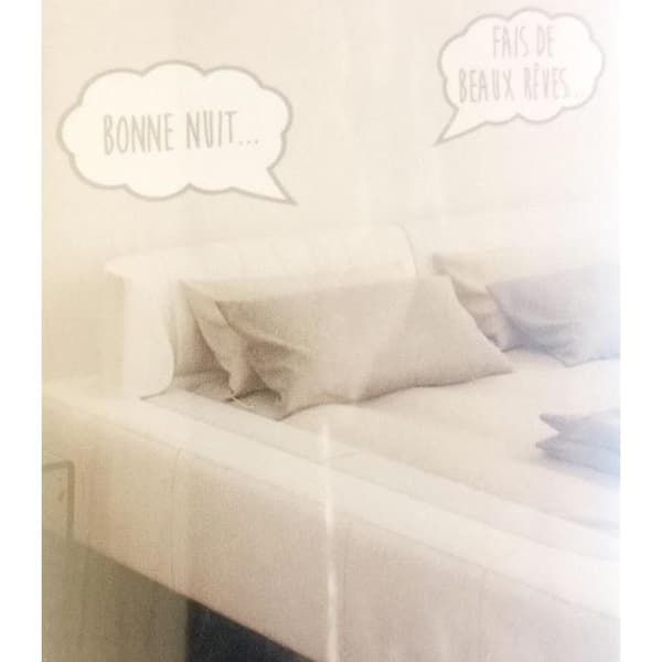 Wallsticker Godnat Søde drømme - til børneværelse - Hvid - 70 cm