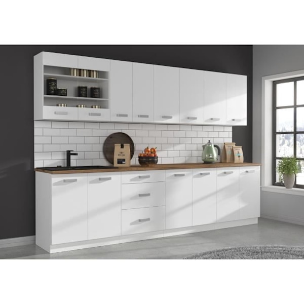 ATLAS Huvenhet - Vit dekor - L60 x D31 x H72 cm Vit