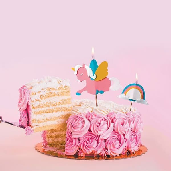 DIY unicorn fødselsdagslys Ros