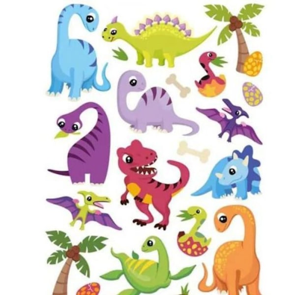 Tarrat 3D Geeli - Dinosaurukset - 20 kpl - 15,5 x 11,5 cm - Sein decoration - Yhdistetty Flerfärgad