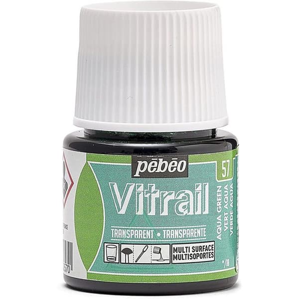 Färgfönster - VITRAIL - 45ml - GRÖN AQUA - Glänsande - Inomhus VERT VATTEN
