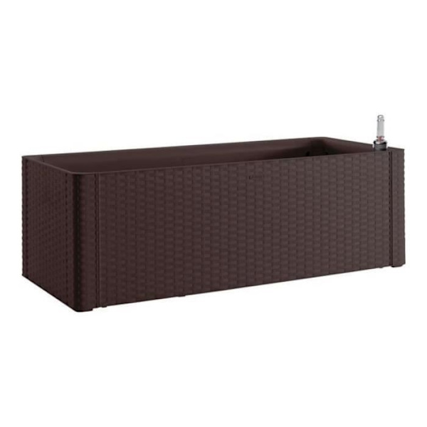 STEFANPLAST Natural Delux suorakaiteen muotoinen kukkalaatikko - 100x43xH33cm - 90 + 6,5L varassa - Mokka Mocka