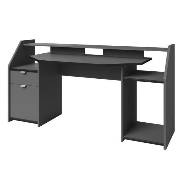 Spelbord för spel - Partikelpaneler - Shadow grå och svart - L 180 x D 67 x H 92 cm - PARISOT Grå