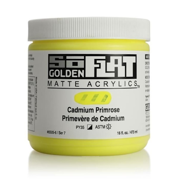 Acrylmaling SoFlat Golden 473 ml Cadmium Primula S7 Gul