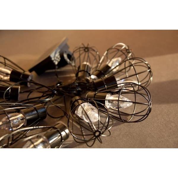 Keny solcellsburgarland - LUMIJARDIN - 10 LED-lampor - 3,8 m - Utomhus Svart