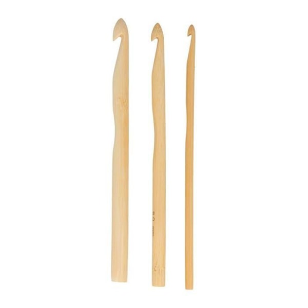 Set med 3 bambukrokar Beige