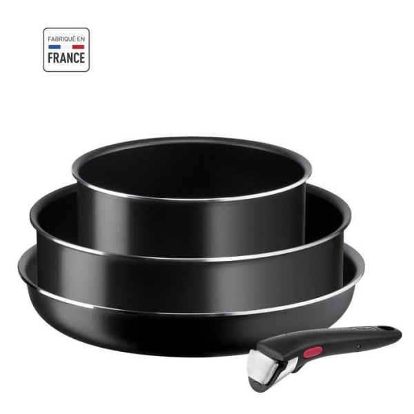 TEFAL INGENIO Easy Cook & Clean -setti, 4 osaa, paistinpannu, vuoka, ei-induktio, tarttumaton pinnoite, valmistettu Ranskassa L1539302