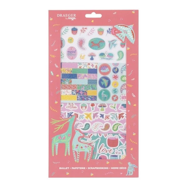 Folk sisustussarja scrapbookingiin Flerfärgad