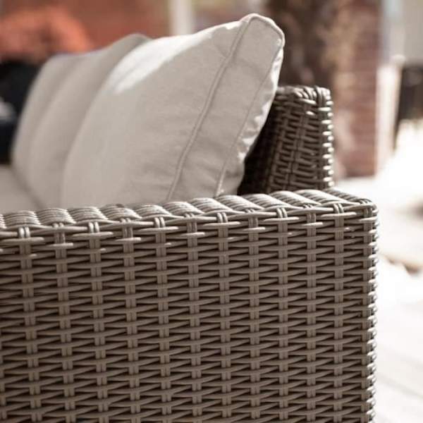 Havemøbler - i vævet rattan imiteret harpiks - Allibert fra KETER - 5 personer - MOOREA - Cappuccino Cappuccino