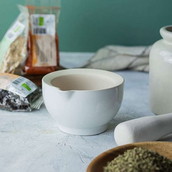 Valkoinen kivitavaralaasti ja survin + Organic Psyllium 100 g Vit