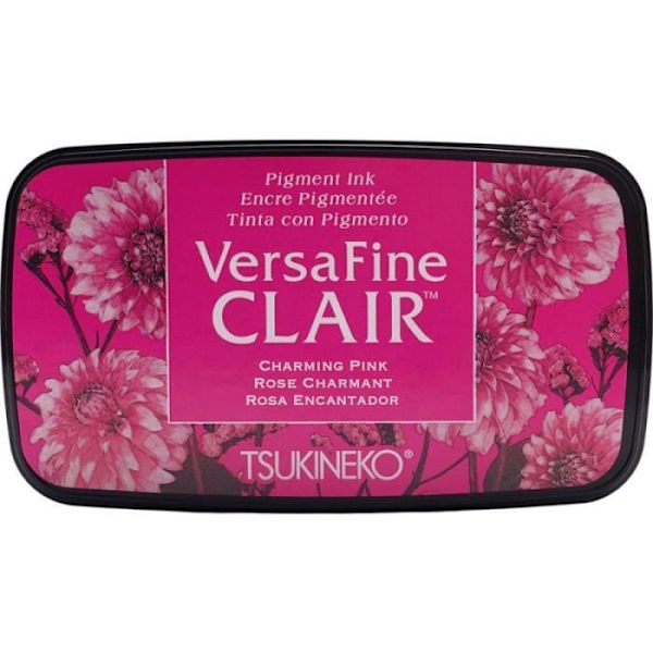Blæk - Tsukineko - Versafine Clair - Charmerende Pink - Hurtig tørring - Vandafvisende