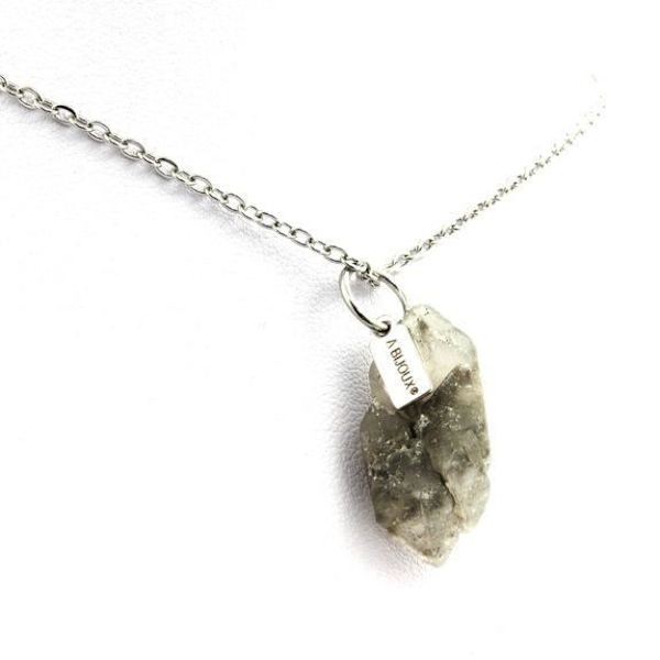 "Kæde - ABIJOUX - Rå gips - 12,14 ct - Rustfrit stål - Unisex" Vit