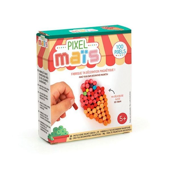 Pixel corn junk food magnet - Is Flerfärgad