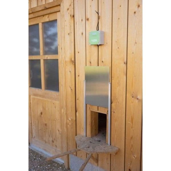 Kerbl Skjutdörr till hönshus 43x40 cm 436732 silver-