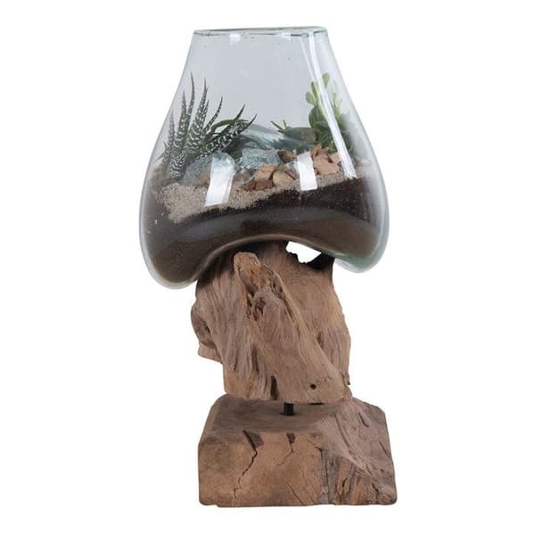 San Marino vattendroppe h25 cm teak. brun
