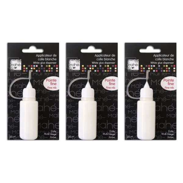 3 tuber vit lim med fin spets - 20 ml Vit