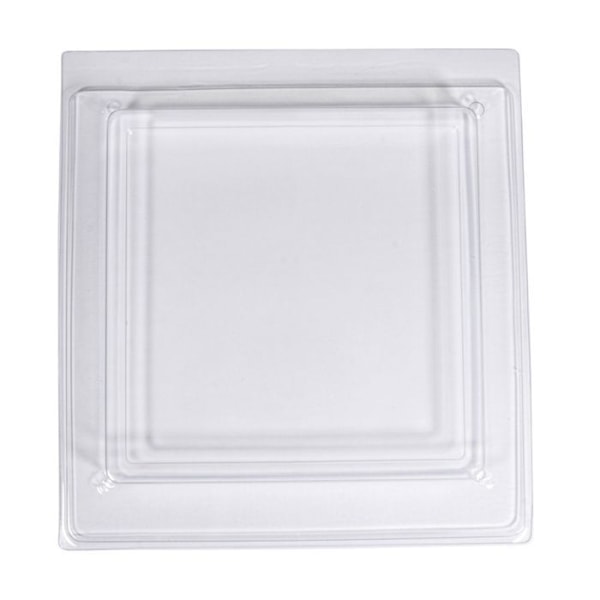 Dekorativ form - Ej specificerad - Fyrkantig dekorativ platta - Plast - 25 cm x 25 cm - Lätt att lossa Transparent