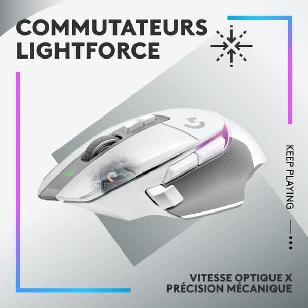Gaming mus - Trådløs - Logitech G - G502 X Plus - Hvid