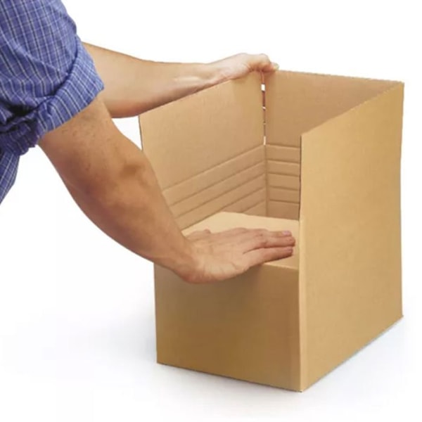 15 st förpackningskartonger 31 x 21,5 x 8 cm - Enkelkorrugerad kastanj