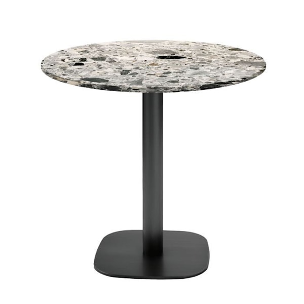 Runt bord Ø 70 cm - Runt terrazzo cepp modell Grå