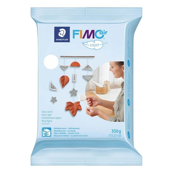 Modelllera - FIMO - FIMOair light - Vit - Extra lätt självhärdande - 350g Vit