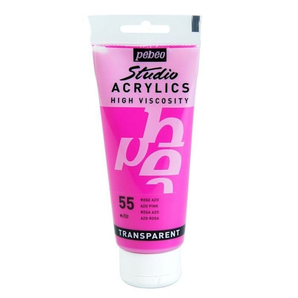 Akryylimaali - Pébéo - Studio-akryylit - Rose Azo - 100 ml - Satiini Rose Azo