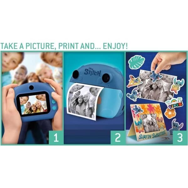 Sofotografi - HI TECH - PRINT CAM - STITCH - Dubbel objektiv, effekter och ramar, omedelbar utskrift