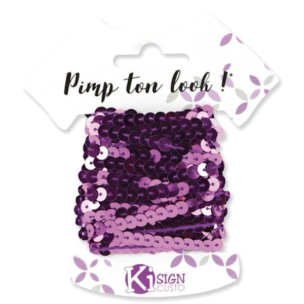 Ruban Pärlband Lila 6m Bredd 6 mm fiol