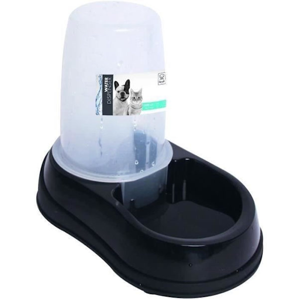 MPETS Vandispenser - Til kat og hund - 1500ml - Sort