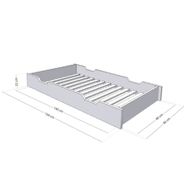 Sengeskuffe 80 x 160 BUDDY - benzingrøn Grön